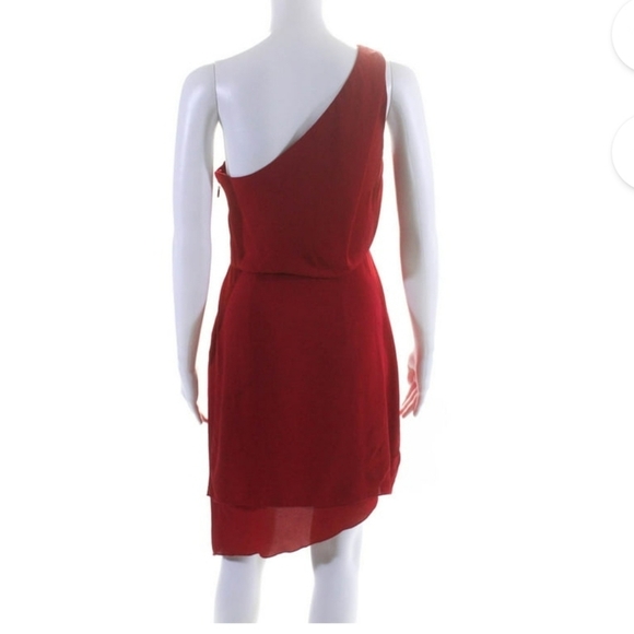 BCBG MaxAzria red Somara one shoulder mini dress - Picture 7 of 8